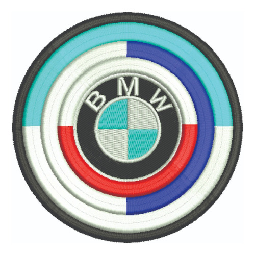 Patch Bordado Bmw Logo Retro 8x8cm