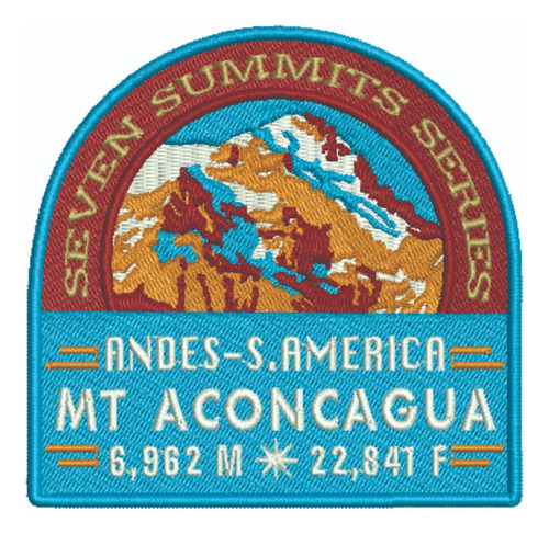 Patch Bordado Placas Mt Aconcagua 10x9,7cm