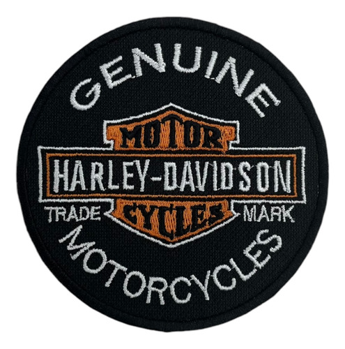 Patch Bordado Harley Davidson Genuine Motorcy 8x8cm