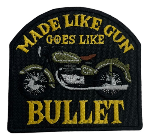 Patch Bordado Royal Enfield Like Gun 9x8,4cm