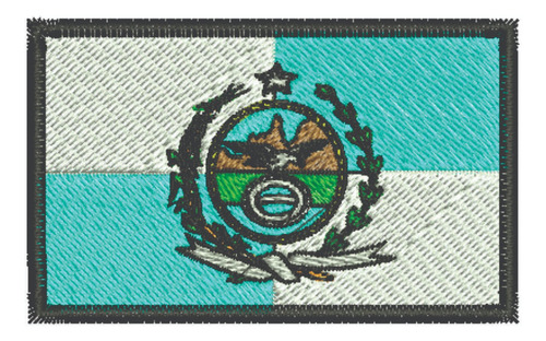 Patch Bordado Bandeiras Bandeira Rio De Janeiro 8x5cm
