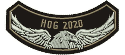 Patch Bordado Harley Davidson Hog 2020 Harley Davidson Anual 14,4x7cm
