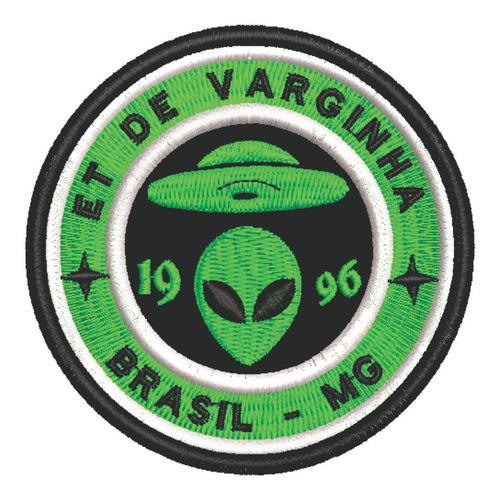 Patch Bordado Aliens Et De Varginha 1996 7,5x7,5cm