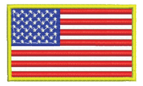 Patch Bordado Top Gun Usa Flag 8x4,7cm