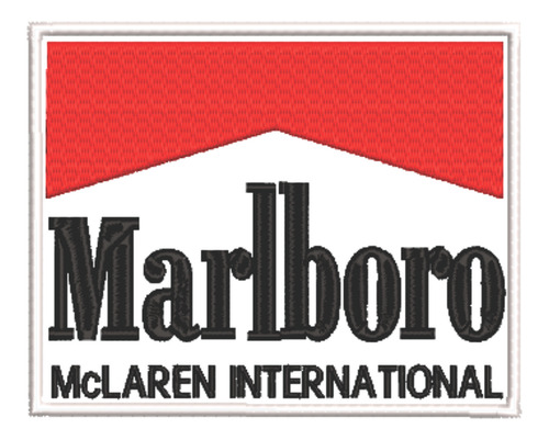 Patch Bordado Fórmula 1 Marlboro Mclaren Peito 15x12,2cm
