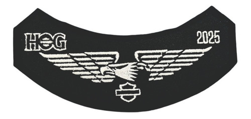 Patch Bordado Harley Davidson Hog 2025 Harley Davidson Anual 14,4x7cm