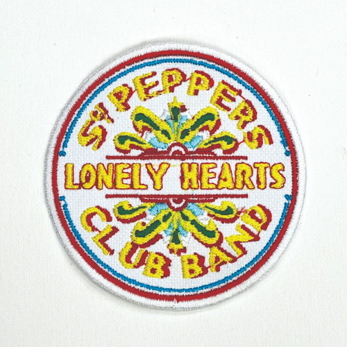 Patch Bordado Música Beatles Sgt Peppers 8x8cm