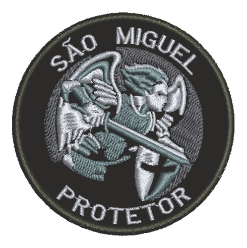 Patch Bordado Religiosos Sao Miguel Protetor 7x7cm