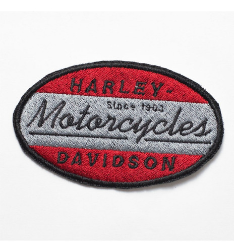Patch Bordado Harley Davidson Logo Oval 10x6cm