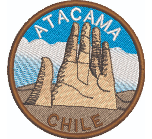 Patch Bordado Placas Mao Atacama 7x7cm