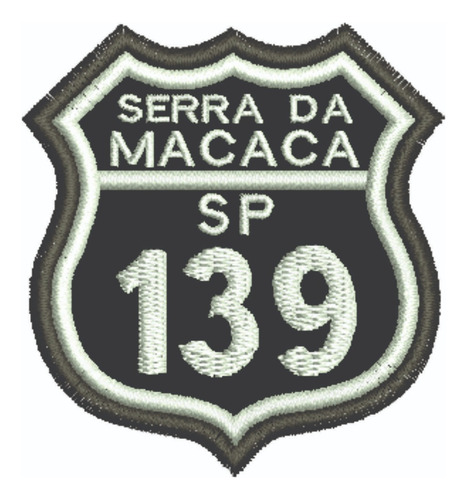 Patch Bordado Placas Serra Da Macaca Sp139 6x6cm