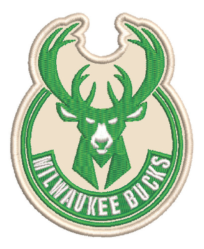 Patch Bordado Esportes Nba Milwalkee Bucks 6,5x8cm