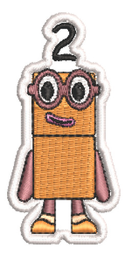 Patch Bordado Cartoons Numbers Block 2 3,4x7,1cm