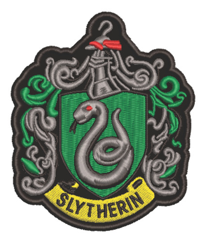 Patch Bordado Cartoons Slyterin Sonserina 8,4x10cm