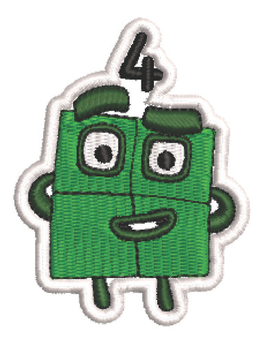 Patch Bordado Cartoons Numbers Block 4 5,4x7cm
