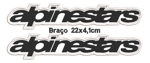 Patch Bordado Acessórios Alpinestars Braços 22x4cm