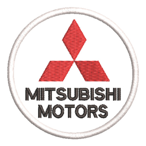 Patch Bordado Carros Mitsusbishi Motors Logo 7x7cm