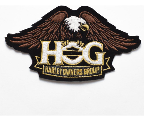 Patch Bordado Harley Davidson Aguia Hog 12,7x7,3cm