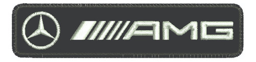 Patch Bordado Carros Mercedes Amg Logo 10x2,3cm