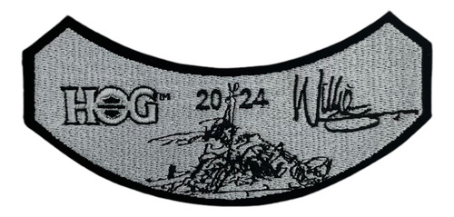 Patch Bordado Harley Davidson Hog 2024 Harley Davidson Anual 14,4x7cm