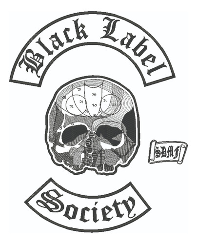 Patch Bordado Música Kit Black Label Society Masculino 10x10cm