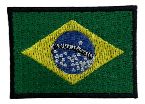 Patch Bordado Bandeiras Bandeira Brasil 6x4cm