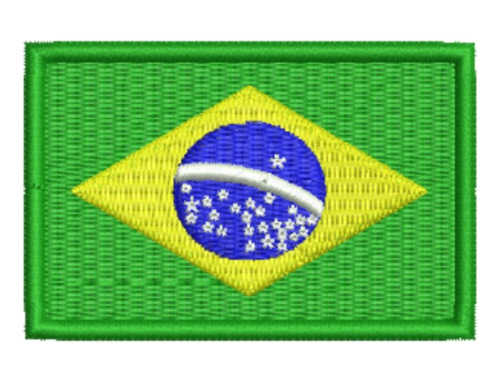 Patch Bordado Fórmula 1 Bandeira Do Brasil C 7x5cm