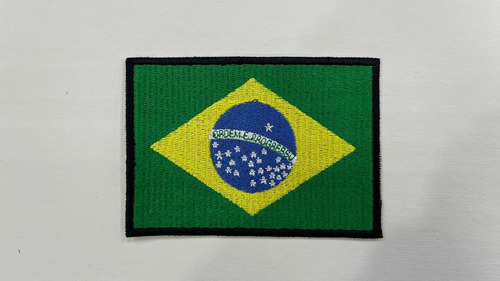 Patch Bordado Bandeiras Bandeira Brasil 20x14cm