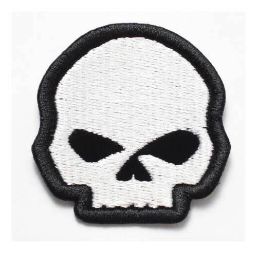Patch Bordado Harley Davidson Caveira Skull Br 8x8cm