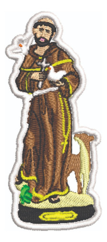 Patch Bordado Religiosos Sao Francisco De Assis 4x9cm