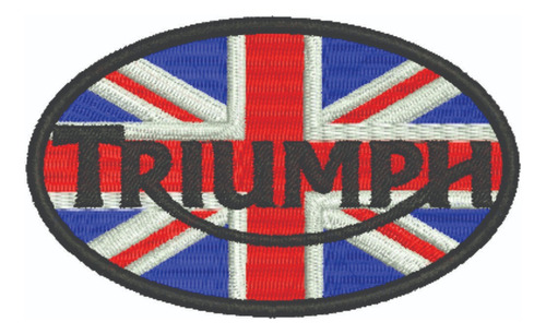 Patch Bordado Triumph England Oval 10x6cm