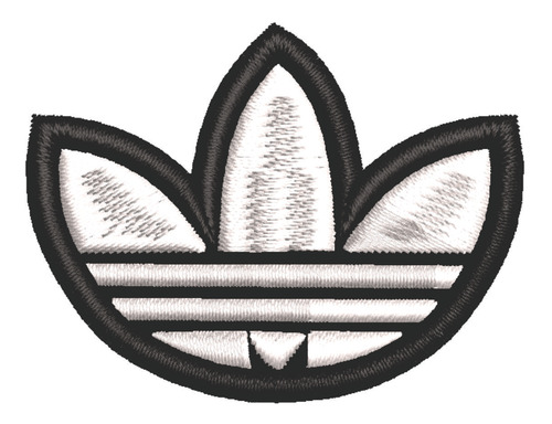 Patch Bordado Marcas adidas Logo Antigo Flor 5x3,8cm