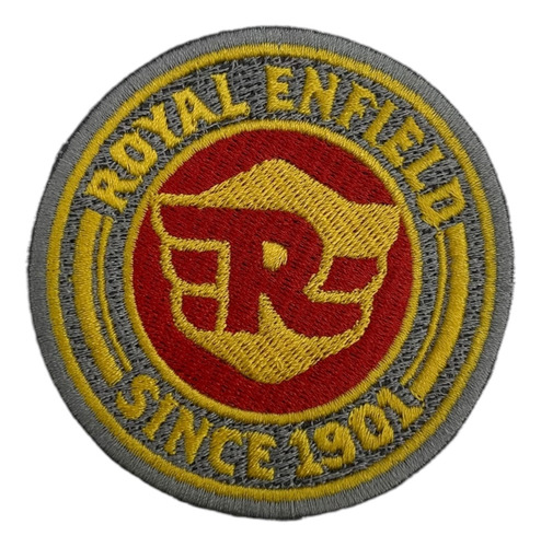 Patch Bordado Royal Enfield Since 1901 8x8cm