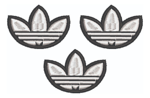 Patch Bordado Marcas adidas Logo Antigo Flor 2x1,5cm
