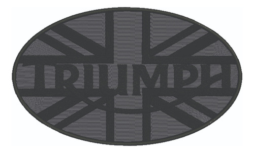 Patch Bordado Triumph England Oval 30x18cm