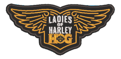 Patch Bordado Harley Davidson Ladies Of Harley 10x4,8cm