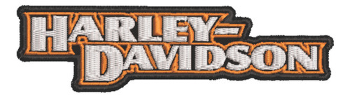 Patch Bordado Harley Davidson Faixa 12x3,2cm