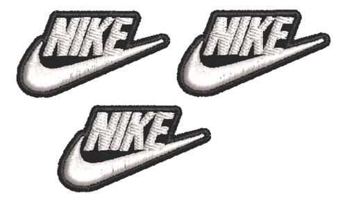 Patch Bordado Marcas Kit 3 Nike Logo 4x2,2cm