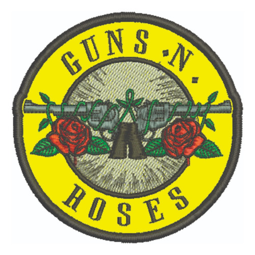Patch Bordado Música Guns N Roses Armas 28x28cm