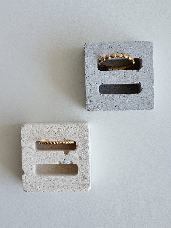 Organizador Anel Cimento Branco - duplo- Quadrado- Off W.