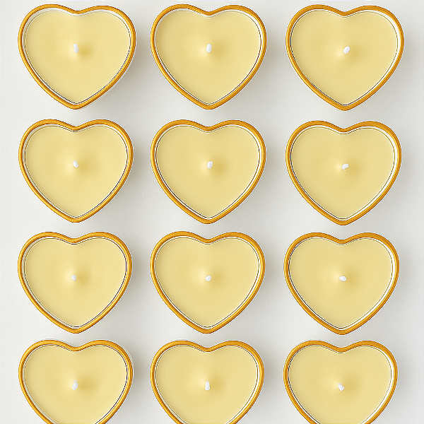 Kit 10 unidades velas aromáticas - Coração com borda - PERSONALIZAVEIS