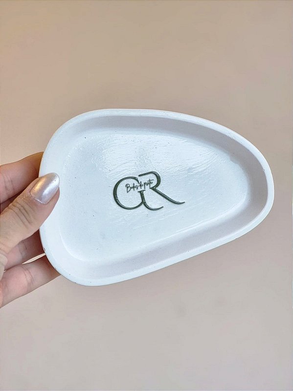 Porta Joias Gota- em cimento branco- PERSONALIZÁVEL