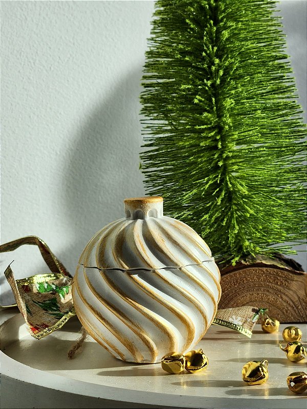 Vela Espiral Natalina- Baunilha & Caramelo