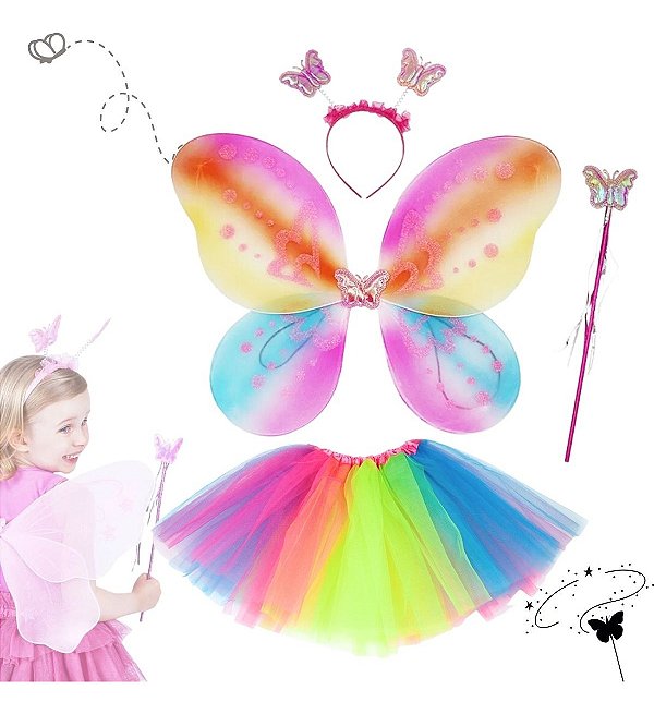 Fantasia Borboleta Infantil Criança