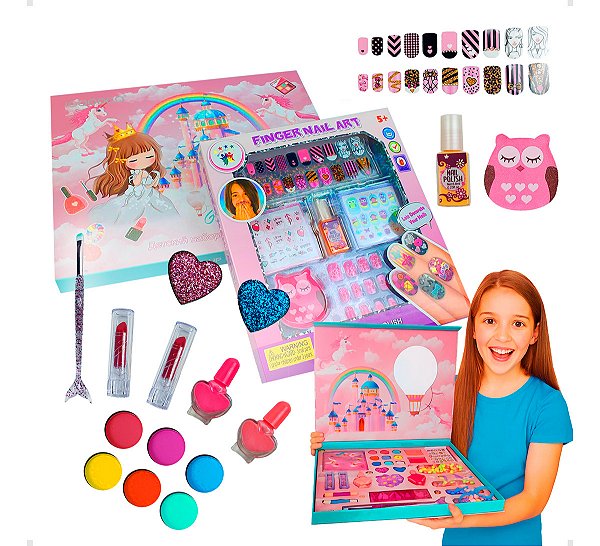 Conjunto Maquiagem Manicure Infantil Babyland Completo Make
