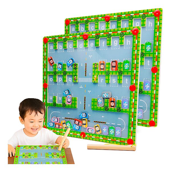 Jogo Auto Escola Abc Magnetica Infantil Babyland Montessori