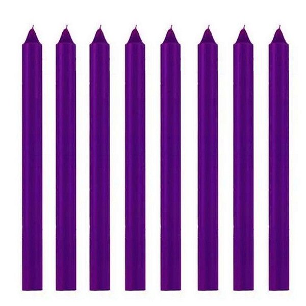 1 Kg De Velas Palito Colorida Violeta De 18cm - Velas por Quilo Parafina 100% Pura Fábrica de Velas São Jorge
