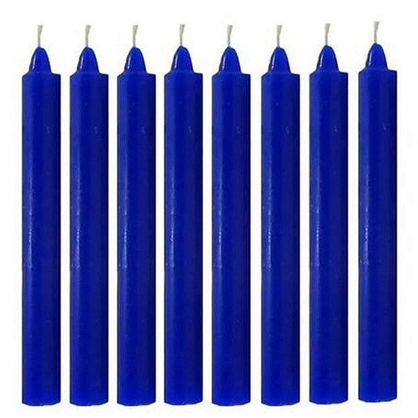 1 Kg De Velas Palito Colorida Azul Marinho De 18cm - Velas por Quilo Parafina 100% Pura Fábrica de Velas São Jorge