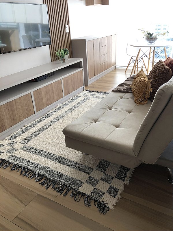 Tapete Clássico Boho Preto – MÉDIO – 1,50 x 2,00m