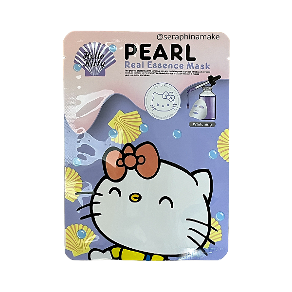 Máscara Facial de Tecido Real Essence Mask Pearl - Hello Kitty